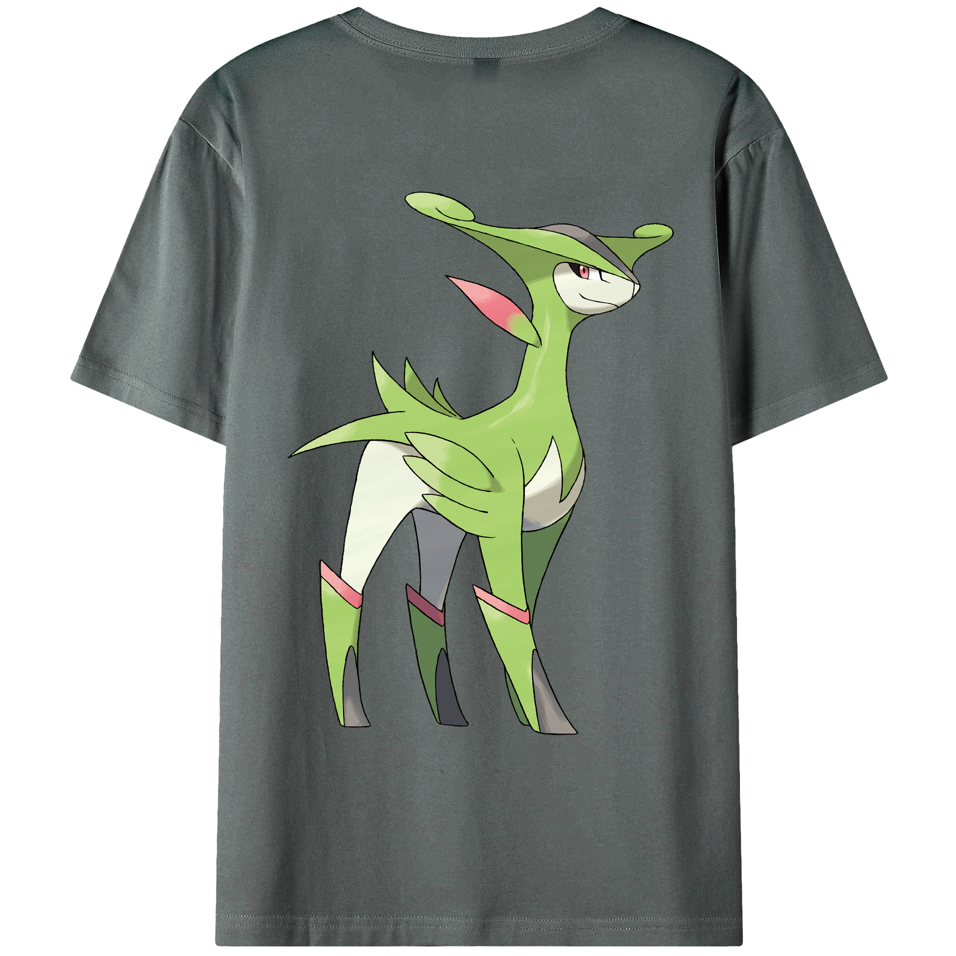（画像用） ポケットモンスター Pokémon 綿100％ メンズ半袖Tシャツ（バックプリント） 通気性